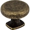 Jeffrey Alexander 1-3/8" Diameter Distressed Antique Brass Belcastel 1 Cabinet Knob MO6303ABM-D - alternate 1
